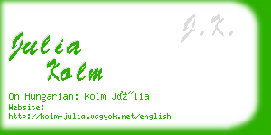 julia kolm business card